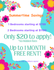 Vibrant summertime savings flyer offering 1-bedroom apartments starting at $799 and 2-bedrooms at $1100. Enjoy a $20 application fee with no hidden charges and up to 1 month free rent. Cheerful floral design enhances promotional message.