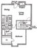 Cozy floor plan showcasing a spacious living room with fireplace, elegant dining area, modern kitchen, bedroom, and bath.