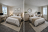 Bright and cozy bedroom featuring a plush bed, elegant decor, and a functional workspace by the window.