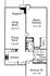Inviting 2D floor plan showcasing a cozy living room with fireplace, modern kitchen, and two comfortable bedrooms, including a spacious master suite.
