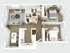 Charming 3D floor plan showcasing 2 cozy bedrooms, a modern kitchen, and elegant living area with hardwood floors.
