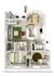 Chic 2D floor plan highlighting 2 cozy bedrooms, spacious living room with balcony view, and modern kitchen with breakfast bar.