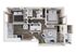 Modern 2-bedroom apartment floor plan featuring a cozy living area, stylish kitchen, and a private balcony.