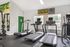 Strength training area in the 24-hour fitness center at Stadium Park in Eugene OR