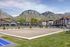 Sand volleyball court with mountain views at The Branbury student apartments in Provo, UT near Brigham Young University