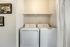 In-unit washer and dryer connections in model apartment at Chase Village Eugene Oregon