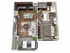 One Bedroom One Bathroom Floor Plan at Stone Hill Apartments in Pflugerville, TX