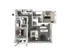 RM West P2 2x2.5 B5 floor plan two bedroom two and half bath 1377 sq ft in Kansas City MO