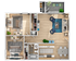 Phoenix Sacramento 2x1 bedroom floorplan