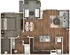 Catalina One Bedroom One Bathroom 818 sq ft Floor Plan at Stone Hill Apartments in Pflugerville, TX