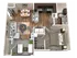 La Mesa One Bedroom One Bathroom 3D Floor Plan at Stone Hill Apartments in Pflugerville, TX