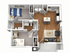 Stadium Park 2x2 floor plan two bedroom two bath 800 sq ft near University of Oregon in Eugene OR