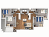 Stadium Park 4x2 floor plan four bedroom two bath 1200 sq ft near University of Oregon in Eugene OR