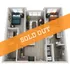 Modern 3D floor plan showcasing 2 cozy bedrooms, stylish open-concept living area, sleek kitchen, and two elegant bathrooms, highlighting efficient space utilization. SOLD OUT across the design.