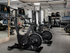 Indoor gym with Echelon spin bikes, mirrors, weights and machines.