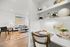 Built-in desk and bookshelves with decor items
