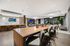 communal high top table with counter height seating behind
