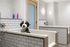 dog wash station with black and white doodle dog