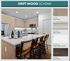 Photo of Drift Wood Scheme - showing light cabinets with light quartz counter tops, and dark hardwood flooring