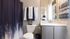 Bathroom with one sink, shower, and toilet