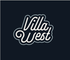 Elegant Villa West logo in a stylish, script font on a dark background.
