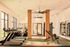 Modern apartment fitness center with sleek treadmills, mirrored walls, and ample natural light.