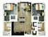 Modern 3D floor plan showcasing a cozy 2-bedroom apartment with a sleek kitchen, inviting living area, and stylish bathrooms.