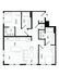 Contemporary 3-bedroom floor plan featuring a bright open living space, modern kitchen, and two full baths.