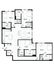 Spacious floor plan showcasing 4 bedrooms, an open living area, and a modern kitchen, ideal for family living.