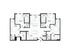 Modern apartment floor plan showcasing 4 spacious bedrooms, 4 luxurious bathrooms, and a contemporary kitchen with open living area.