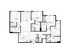 Modern 2D floor plan showcasing 4 spacious bedrooms, an elegant open kitchen, and inviting living area, perfect for family living.