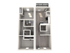 3D floor plan of a modern duplex with two levels, featuring a kitchen, bathroom, and multiple rooms.
