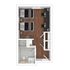 Modern floor plan displaying a twin bedroom suite with dual workstations and an ensuite bathroom.