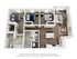 Modern 3D floor plan showcasing 3 bedrooms, a sleek open-concept living area, stylish kitchen island, and dedicated workspaces.