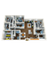 Inviting 3D floor plan showcasing 3 bedrooms, cozy open-concept living and dining areas, modern kitchen, and two stylish bathrooms.