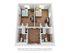 Modern 3D floor plan showcasing two bedrooms, cozy study spaces, and smart layout with dual bathrooms and an efficient kitchen.
