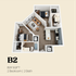 Modern 3D floor plan of a B2 unit with 809 sqft, featuring 2 bedrooms, 2 bathrooms, an open-concept living area, and a stylish kitchen.