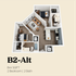 Modern 3D floor plan for B2-Alt unit featuring 2 bedrooms, 2 baths, and an elegant open-concept living and kitchen area within 844 sq ft.