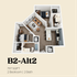 Modern 3D floor plan featuring 2 bedrooms, 2 bathrooms, and an open living area with a stylish kitchen, spanning 797 square feet.