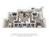 Modern 3D floor plan displaying 2 bedrooms, open living and dining area, and balcony access for a stylish apartment lifestyle.