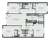 Elegant floor plan showcasing four spacious bedrooms, a modern kitchen with premium fixtures, and a combined living/dining area for ultimate comfort.
