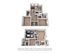 Modern two-level floor plan showcasing 3 bedrooms, spacious living area, stylish kitchen, and dual garage.