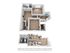 Modern 3D floor plan showcasing 3 bedrooms, a sleek kitchen, and a cozy living space with a two-car garage.