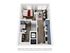 Modern 3D floor plan showcasing a cozy bedroom, stylish living room, contemporary kitchen, and convenient bathroom with in-unit washer and dryer.