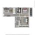 Modern 3D floor plan showcasing two spacious bedrooms, a stylish open-plan living area, chic kitchen, and bathroom, designed for contemporary living.