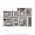 Modern 3D floor plan showcasing 2 bedrooms, cozy living area, chic kitchen, and inviting balcony, perfect for stylish living.