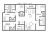 Elegant floor plan showcasing 4 bedrooms and 4 baths with spacious living and dining areas, plus a charming balcony in a 1140 sq ft layout.