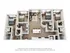 Modern 3D floor plan showcasing three bedrooms, a spacious open living area, and an elegant kitchen, with ample natural light and stylish design.