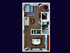 Modern 3D floor plan showcasing a spacious one-bedroom apartment with open-concept living, dining area, and well-appointed kitchen, complete with a sleek bathroom.