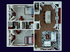 Modern 3D floor plan showcasing 3 bedrooms, a chic open-concept living area, and a stylish kitchen. Perfectly designed for contemporary living.